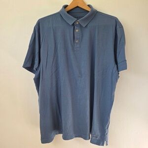 Life is Good Men's Blue Short Sleeve Crusher-LITE Polo - XL